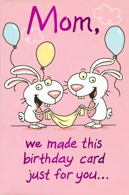 Funny BIRTHDAY Pop-Up Card FOR MOM FROM BOTH, Bunnies by American Greetings +✉ - Image 1 of 4