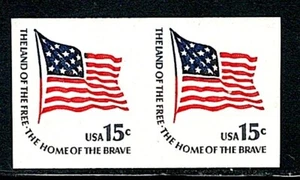 Mint US Errors (Imperf Pair) Stamp,Scott# 1618C, (MNH), - Picture 1 of 2