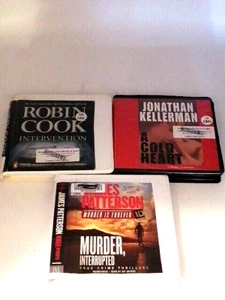 Audio Books on CD Drama Fiction Authors Cook, Kellerman, Patterson Lot of 3 - Imagen 1 de 7