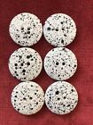Cream and Black speckled buttons 27mm 6 pack