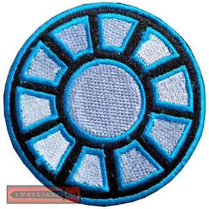 Toppa Applique Ricamata Iron Man Arc Reactor Iron On Cucito Super Hero Cosplay - Foto 1 di 1