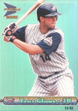2000 Pacific Prism Baseball Holographic Blue #2 Troy Glaus /80