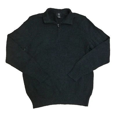Suéter Pullover Calvin Klein, Para Hombre CK 1/4 Cuarto Cremallera Elegante Top, 100% Algodón Foto 1 de 4
