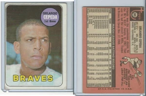 1969 Topps Baseball, #385 Orlando Cepeda HOF, Atlanta Braves - Picture 1 of 1