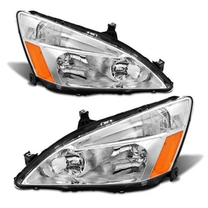 Juego De 2 Faros Delanteros Para Honda Accord 2003-2007 Cromo Nuevo - Imagen 1 de 9