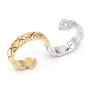 CHANEL COCO Crash Double Finger Ring Dia K18YGWG US#6.75~7 / 5.25~5.5 P0023698 - Picture 1 of 9