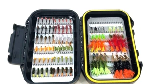 Angler Dream 100PCS Fly Fishing Flies In Waterproof Box NEW W/O Tags - Picture 1 of 8