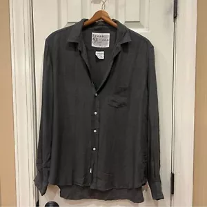 Frank & Eileen Eileen Top Gray Women’s Button Down Blouse L NWOT - Picture 1 of 5