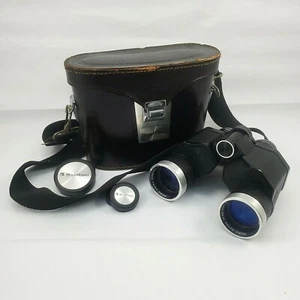 Vintage Bell & Howell Extra Wide Angle Binoculars w/Lens Caps & Case 8X40 - Picture 1 of 12