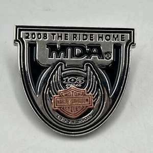 2008 The Ride Home MDA 105 Years Harley Davidson Motorcycles Lapel Pin - Picture 1 of 3