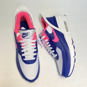 Nike Air Max 90 Flyease Shoes CU0814-101 CV0526-101 Hyper Pink Deep Royal Blue - Picture 1 of 8