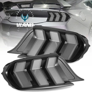 For 2015-2023 Ford Mustang SMOKED LED Tail Lights 5Modes W/Sequential Turn Sig. - Picture 1 of 14