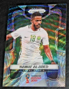 2018 Prizm World Cup Nawaf Al-Abed Black & Gold Prizms Refractor Parallel - Picture 1 of 2
