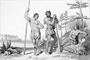 NOUVELLES HEBRIDES (VANUATU) - HABITANTS de MALEKULA (MALLICOLO) - Gravure 19e - Imagen 1 de 2