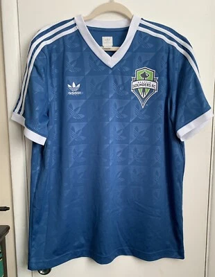 Camiseta de fútbol Seattle Sounders Adidas Originals Allover Trefoil 2013 XL Foto 1 de 4