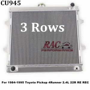 Aluminum Radiator for 1984-1995 Toyota Pickup 4Runner 2.4L 22R 22RE 22REC - Picture 1 of 11