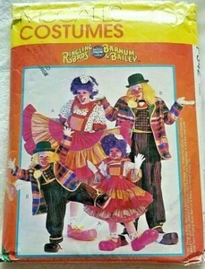 COSTUME SEWING PATTERN McCalls 342 6-8 Kids Clown Ringling Circus Barnum Uncut. - Picture 1 of 3