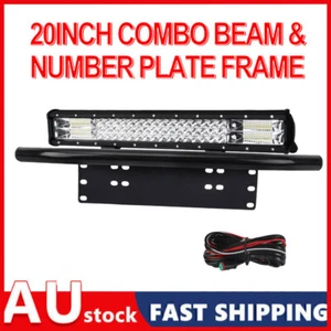 20inch Osram LED Light Bar & 23inch Number Plate Frame & 12V Wiring Loom Kit - Picture 1 of 15