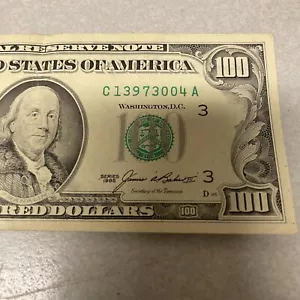1985 $100 Hundred Dollar Bill Rare Federal Reserve Note Vintage 39 years old - Picture 1 of 10