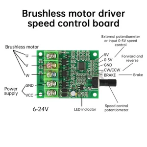 DC 3-phase Brushless Motor Speed Controller Motor Drive Control Board 6V12V24V - Picture 1 of 12