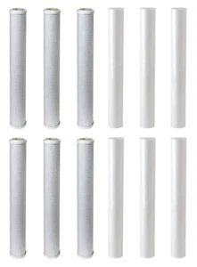 Filtros de bloque de carbono CTO de sedimentos de 20" PP para unidades de limpieza de ventanas RO alimentadas con postes - Imagen 1 de 16