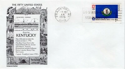 USPS FDC #1647 1976 13c Kentucky State Flag Aristocrat Cachet ST2142 - Image 1 of 2