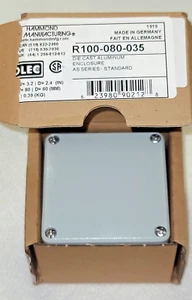 Hammond R100-080-035 3.15in x 3.15in x 2.36in DIN40050 IP66 NEMA 4X ENCLOSURE - Picture 1 of 6