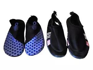 Lot 2 BLUE AQUA Black Water Sport Sandals Shoes Coastalcore Boho US 7 EU 37/38 - Picture 1 of 7