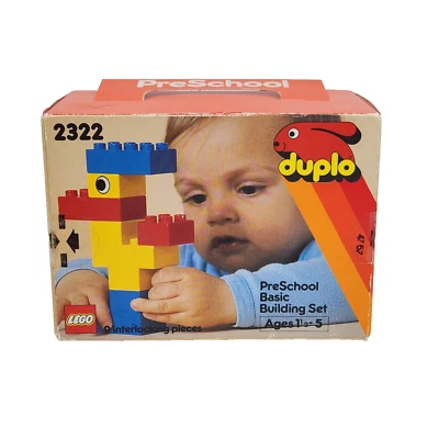 VINTAGE 1987 LEGO DUPLO # 2322 PRESCHOOL BASIC BUILDING SET NEW SEALED BLOCKS - Image 1 of 4