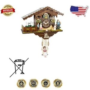 Original Kuckulino Schwarzwälder Kuckucksuhr mit drehenden Ziegen und 12 Melodien - Bild 1 von 3