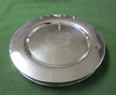 Ford 300-500 Club 1962 Premio del concesionario 5 platos de pan plateados Wm Rogers Foto 1 de 4