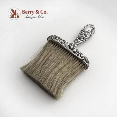 Escova Repousse ornamentada cabo de prata esterlina cabelo de cavalo Wallace 1890 - Imagem 1 de 4