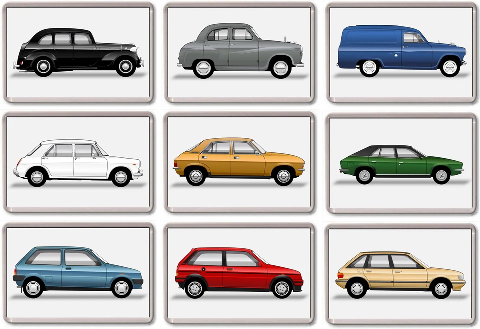 FRIDGE MAGNET - AUSTIN COLLECTION - Large Acrylic, Classic, Car - Image 1 of 1
