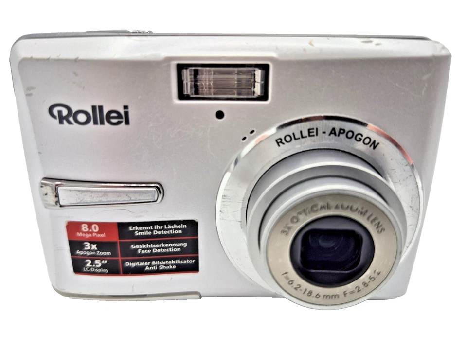 Rollei Digitalkamera Modell Compactline 80 / 8.0 MP / 3xZoom / Getestet ! - Bild 1 von 4