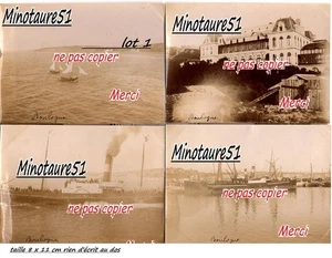 Lot 1 - 4 Photos 8 X 11 cm de Boulogne vers 1890 sortis d'album - Imagen 1 de 22