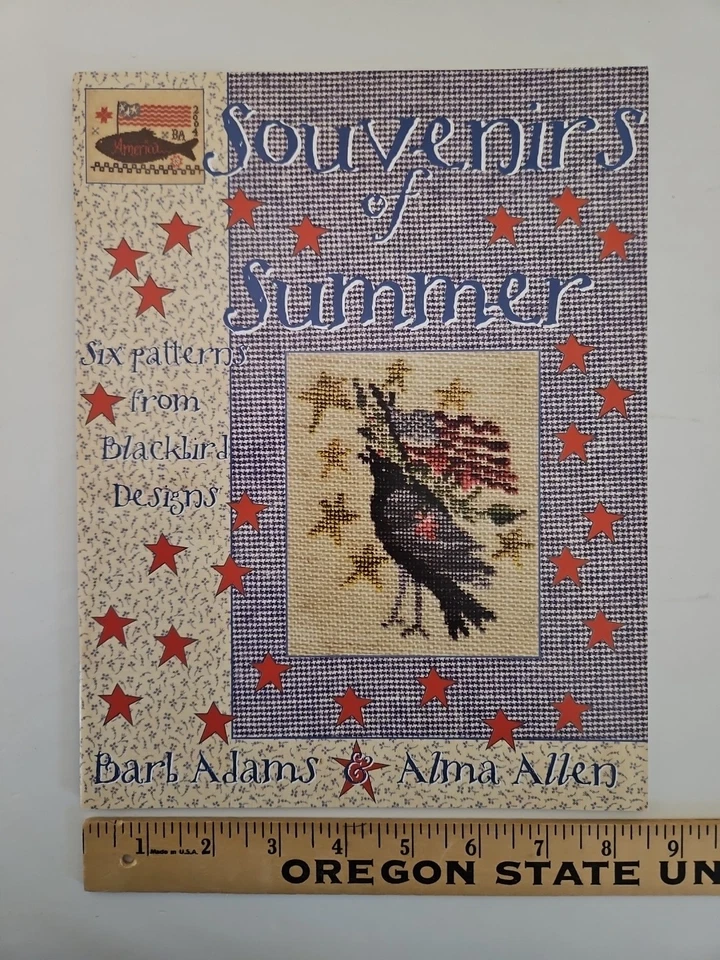 Blackbird Designs SOUVENIRS OF SUMMER Counted Cross Stitch Pattern Booklet  - Image 1 of 4