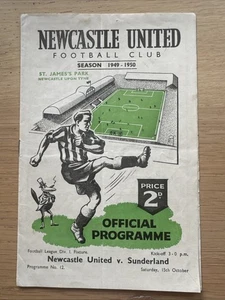 Newcastle United v Sunderland 1949/50 - Div 1 ** NO WRITING ** - Picture 1 of 7