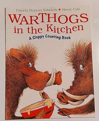 1998 Teacher Ed Warthogs in the Kitchen Sloppy Counting Book Harcourt School 18" Foto 1 de 4