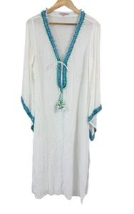 Calypso St Barth Womens Beach Tunic Dress Beaded Size XS 1 Embroidered - Picture 1 of 15