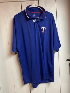 Polo Texas Rangers Majestic taglia extra large XL - Foto 1 di 2