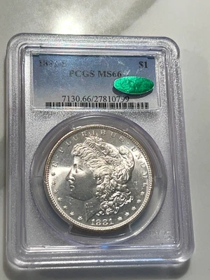 1881 s morgan silver dollar PCGS/CAC MS66 - Image 1 of 2