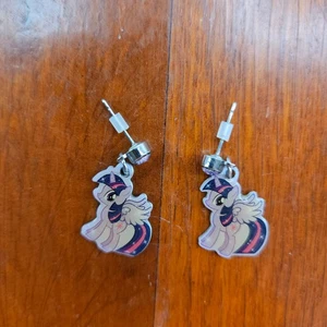 My Little Pony Twilight Sparkle Ohrringe Mädchen Kinder Schmuck Hasbro 2013 Amethyst - Bild 1 von 3