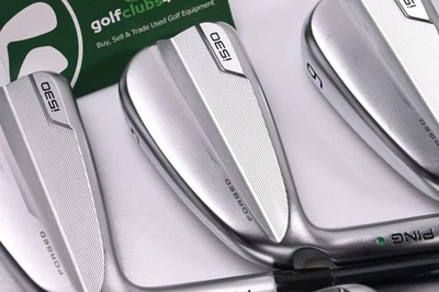 Left Hand Ping i530 Irons / 4-PW+GW / Green Dot / Stiff Flex UST Recoil Dart 75 - Image 1 of 4