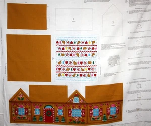 GINGERBREAD HOUSE PANEL FROM VIP  - 100% COTTON FABRIC - Picture 1 of 4