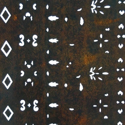 Antique Japanese Katagami Paper Kimono Stencil Katazome Geometric Pattern C841 - Image 1 of 4