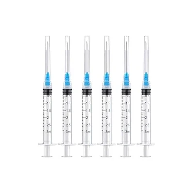 BSEWENERTE 3ml Luer Lock Syringes 10,Pack, 23G Needle, Sterile & Individually Wrapped