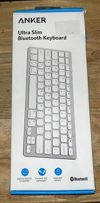 Anker Ultra Compact Slim Profile Bluetooth Keyboard, Silver Lightweight  - Image 1 of 4