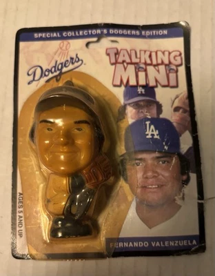 Fernando Valenzuela Los Angeles Dodgers Mini Talking Figurine Baseball Keychain - Image 1 of 2