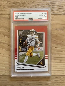2018 Score Josh Allen Rookie Red #350 PSA 10 Low Pop! - Picture 1 of 2