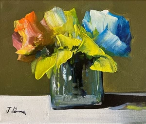 JOSE LIMA OIL PAINTING IMPRESSIONIST  ART COLLECTIBLE 8x10 - Picture 1 of 3